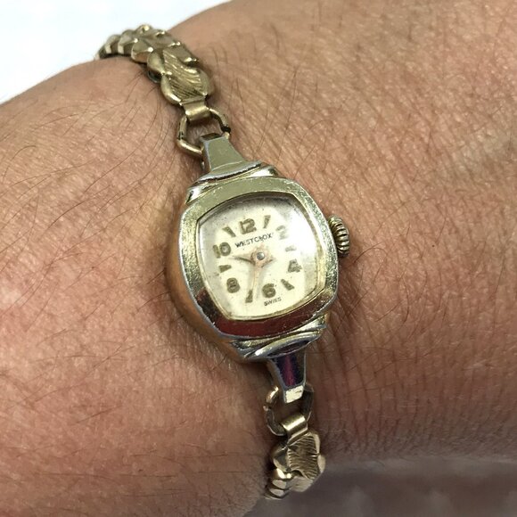Vintage Westclox Watch Two Tone Swiss Made - Picture 1 of 8